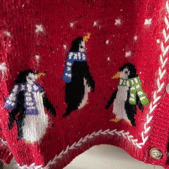 Coldwater Creek Christmas Cardigan - Picture 2 of 4